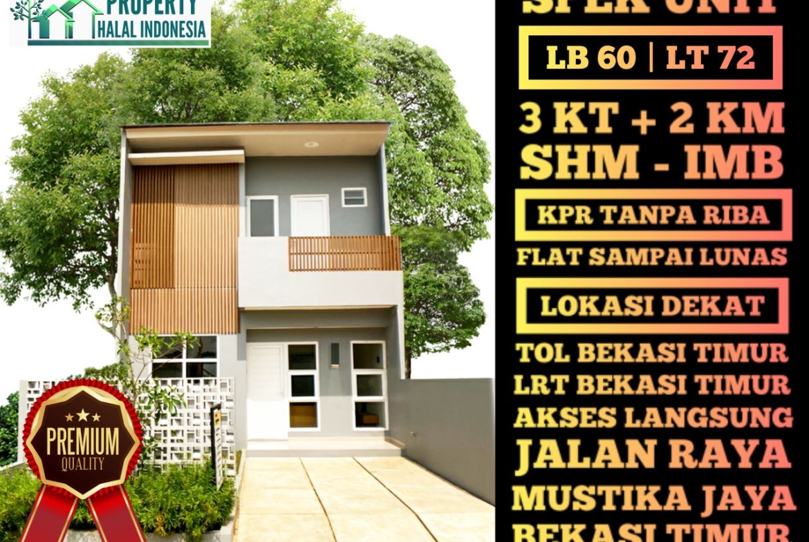Jual Rumah Siap Huni Ready Stock - Unit Indent Desain Modern & Custom Desain – SHM IMB Pecah – KPR Developer & KPR Bank Syariah Indonesia Tanpa Riba – Area Jakarta Bogor Depok Tangerang Tangsel Bekasi Bandung – Property Halal Indonesia – WA 081586669764