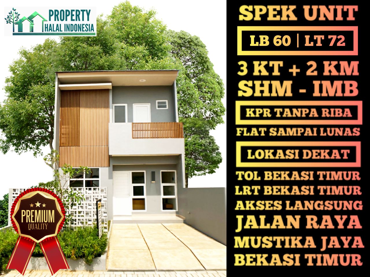 Jual Rumah Siap Huni Ready Stock - Unit Indent Desain Modern & Custom Desain – SHM IMB Pecah – KPR Developer & KPR Bank Syariah Indonesia Tanpa Riba – Area Jakarta Bogor Depok Tangerang Tangsel Bekasi Bandung – Property Halal Indonesia – WA 081586669764