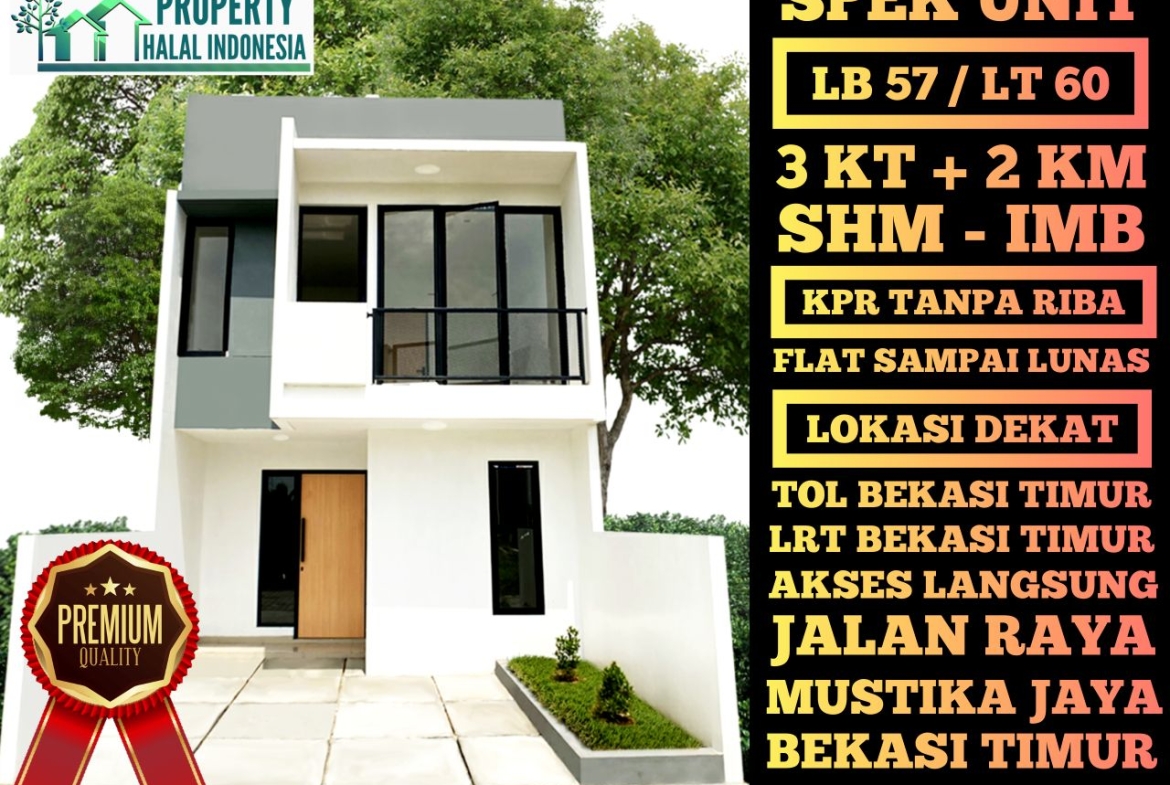 Jual Rumah Siap Huni Ready Stock - Unit Indent Desain Modern & Custom Desain – SHM IMB Pecah – KPR Developer & KPR Bank Syariah Indonesia Tanpa Riba – Area Jakarta Bogor Depok Tangerang Tangsel Bekasi Bandung – Property Halal Indonesia – WA 081586669764