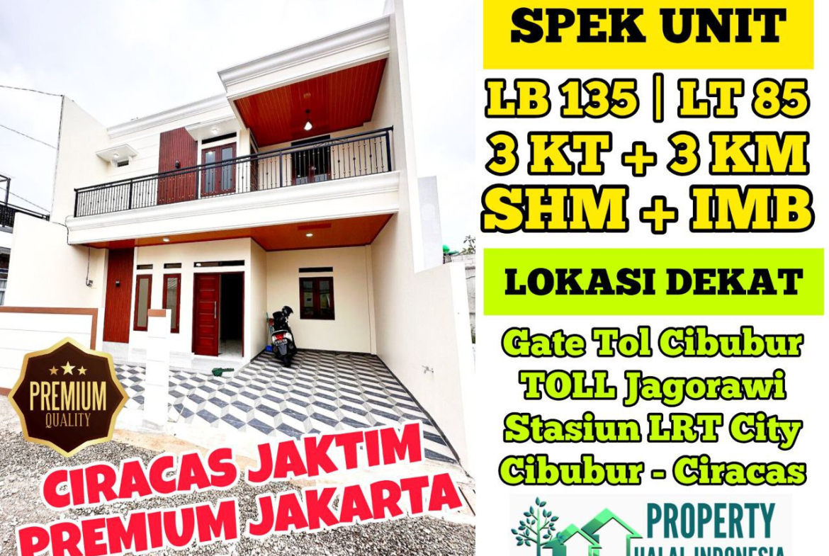 Jual Rumah Siap Huni Ready Stock - Unit Indent Desain Modern & Custom Desain – SHM IMB Pecah – KPR Developer & KPR Bank Syariah Indonesia Tanpa Riba – Area Jakarta Bogor Depok Tangerang Tangsel Bekasi Bandung – Property Halal Indonesia – WA 081586669764