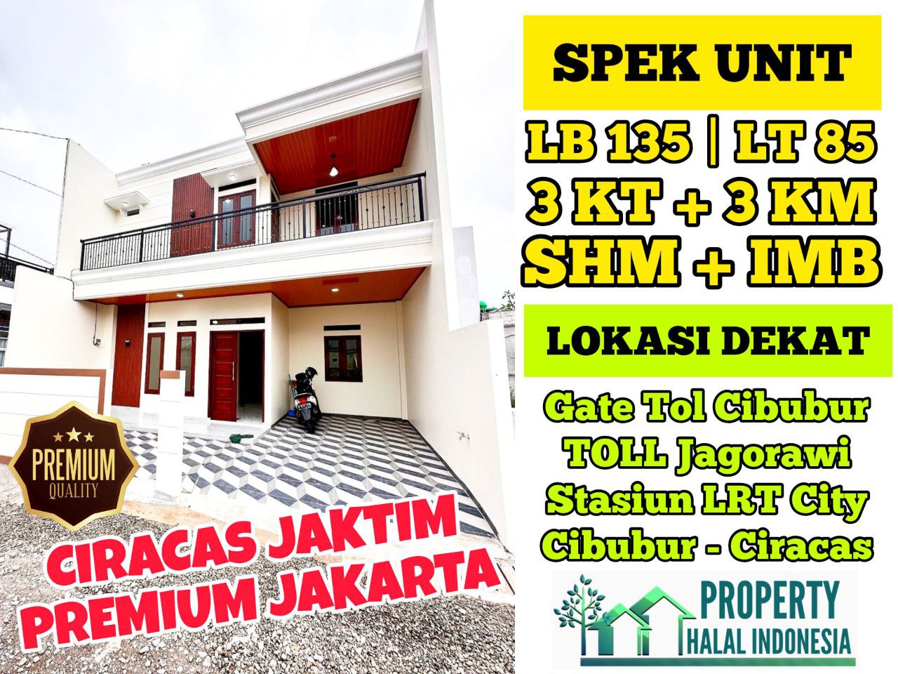 Jual Rumah Siap Huni Ready Stock - Unit Indent Desain Modern & Custom Desain – SHM IMB Pecah – KPR Developer & KPR Bank Syariah Indonesia Tanpa Riba – Area Jakarta Bogor Depok Tangerang Tangsel Bekasi Bandung – Property Halal Indonesia – WA 081586669764