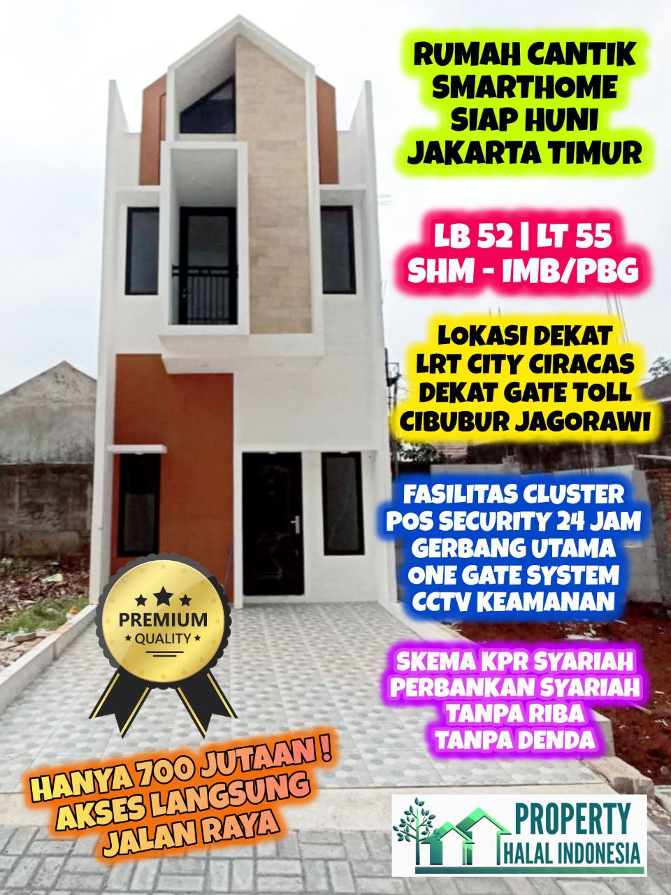 Jual Rumah Siap Huni Ready Stock - Unit Indent Desain Modern & Custom Desain – SHM IMB Pecah – KPR Developer & KPR Bank Syariah Indonesia Tanpa Riba – Area Jakarta Bogor Depok Tangerang Tangsel Bekasi Bandung – Property Halal Indonesia