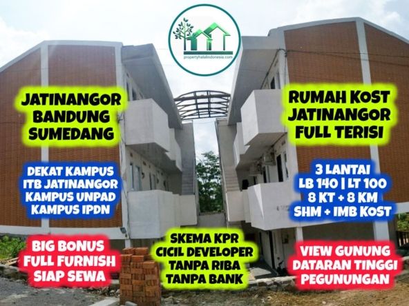 Jual Jual Rumah Kost Ready Jatinangor - Kamar Kost Sudah Terisi Penuh - KPR Developer Tanpa Riba Tanpa Bank - SHM IMB Kost - Dekat ITB Jatinangor - Hubungi Property Halal Indonesia - WA 081586669764
