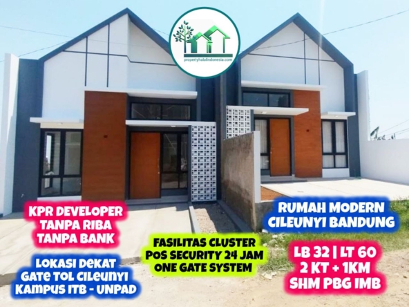 Jual Jual Rumah Islami Modern Scandinavian Cileunyi Kulon Bandung Dekat Gate Tol Cileunyi - SHM IMB Pecah - KPR Developer Tanpa Riba Tanpa Bank - Hubungi Property Halal Indonesia - WA 081586669764