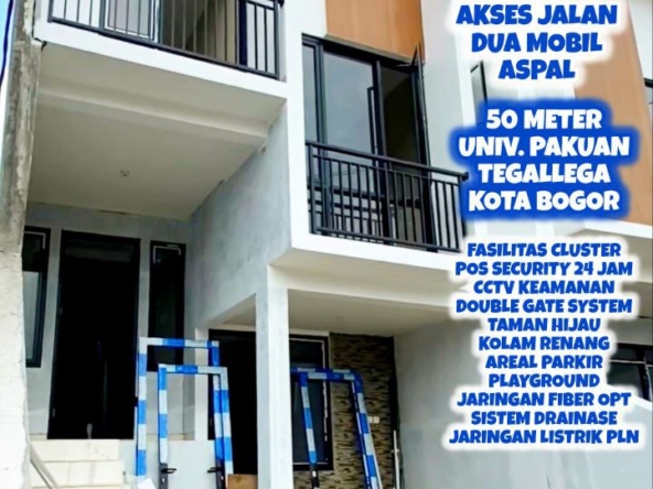 Jual Rumah Kantor Pakuan Bogor Dekat Botani Square Mall & UNPAK - Fasilitas Cluster Lengkap - Akses Jalan Aspal Dua Mobil - SHM PBG/IMB - Hubungi Segera Property Halal Indonesia - WA 081586669764